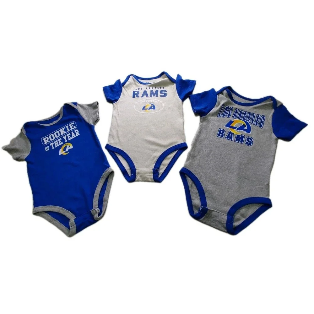 NFL Los Angeles RAMS Football 3 Piece Shirt Set Infant 18 months New (0036)